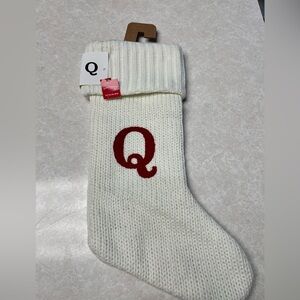 Threshold Red Knit Holiday Stocking ‘Q’